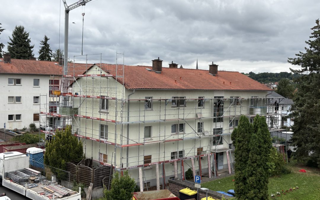 Sanierungsarbeiten an Wohngebäude begonnen